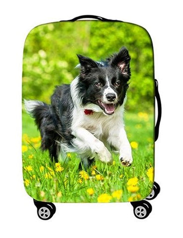 Housse de valise border collie